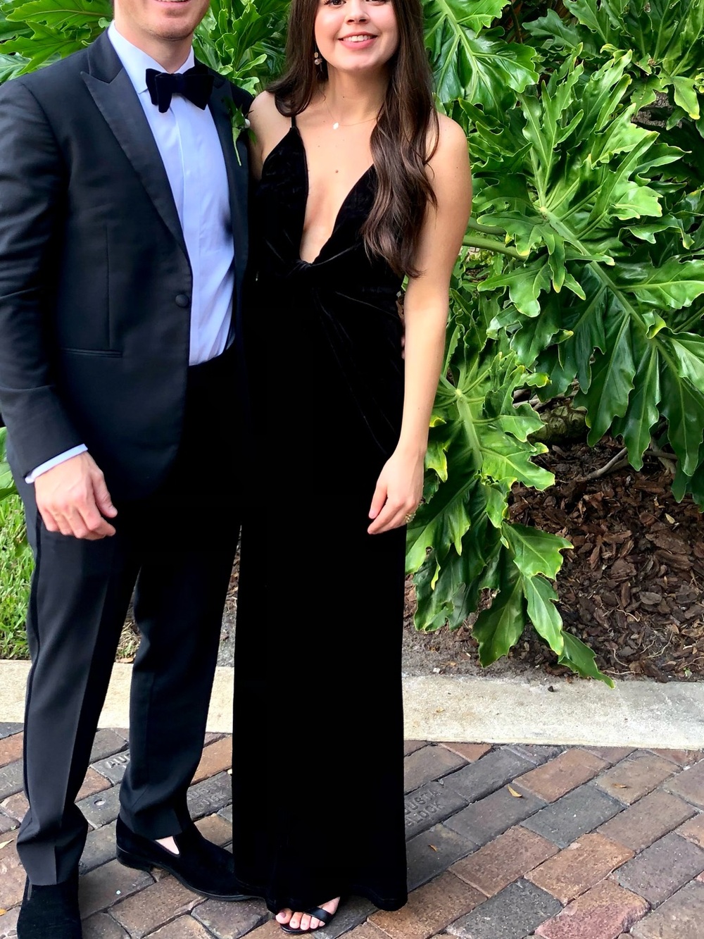 superdown Black Velvet Knot-Front Maxi Dress